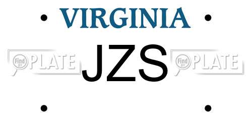 JZS Virginia License Plate