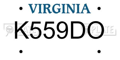 K559DO Virginia License Plate