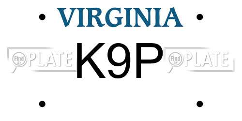 K9P Virginia License Plate
