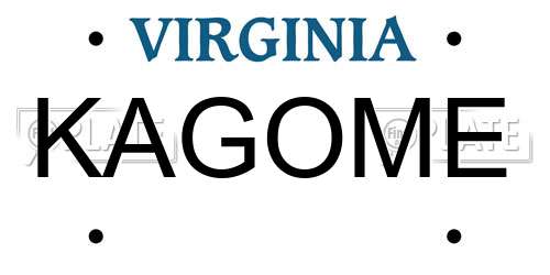 KAGOME Virginia License Plate