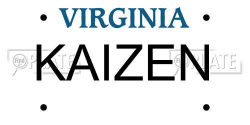 KAIZEN Virginia License Plate
