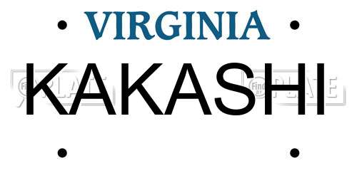 KAKASHI Virginia License Plate