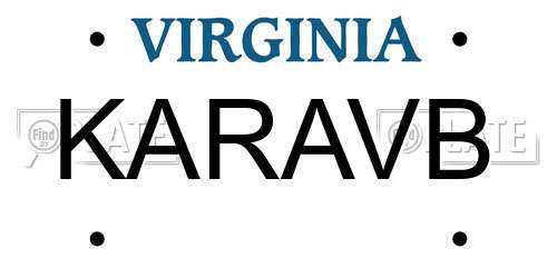 KARAVB Virginia License Plate