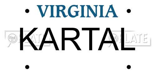 KARTAL Virginia License Plate