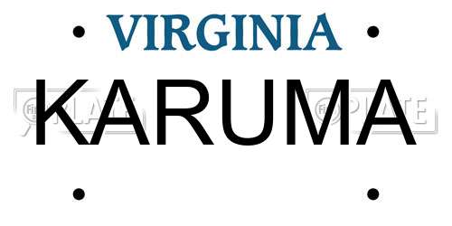 KARUMA Virginia License Plate