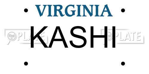 KASHI Virginia License Plate
