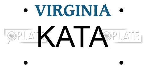 KATA Virginia License Plate