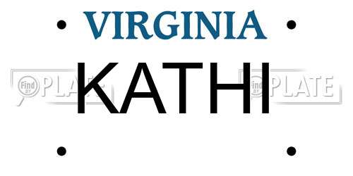 KATHI Virginia License Plate