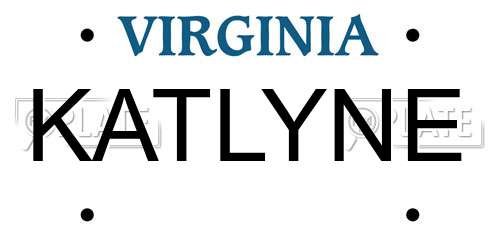 KATLYNE Virginia License Plate