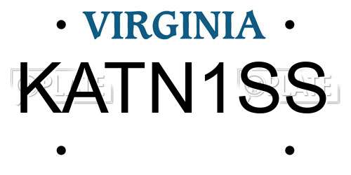 KATN1SS Virginia License Plate