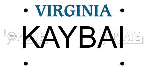 KAYBAI Virginia License Plate