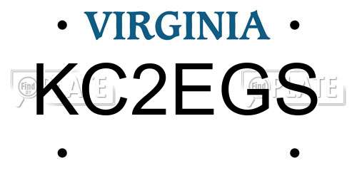 KC2EGS Virginia License Plate