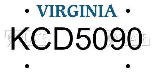 KCD5090 Virginia License Plate