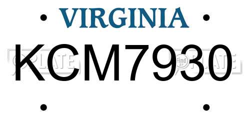 KCM7930 Virginia License Plate