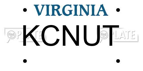 KCNUT Virginia License Plate