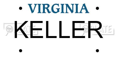 KELLER Virginia License Plate