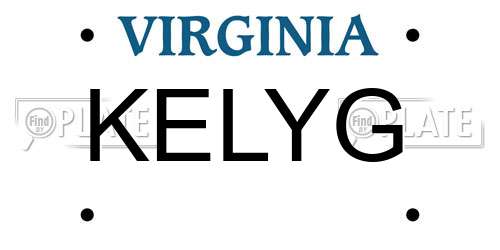 KELYG Virginia License Plate