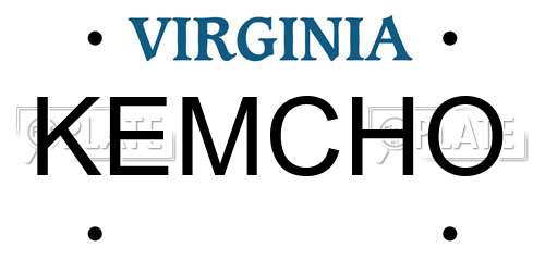KEMCHO Virginia License Plate