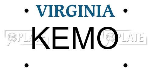 KEMO Virginia License Plate