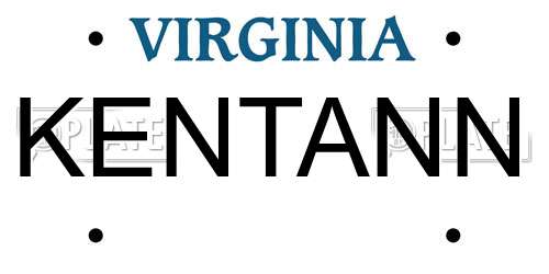 KENTANN Virginia License Plate