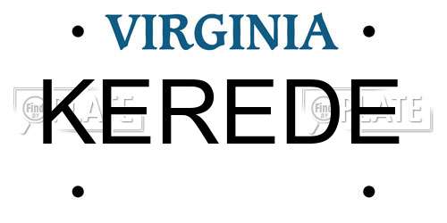 KEREDE Virginia License Plate