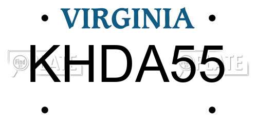 KHDA55 Virginia License Plate