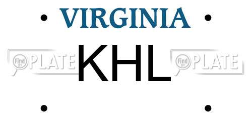 KHL Virginia License Plate