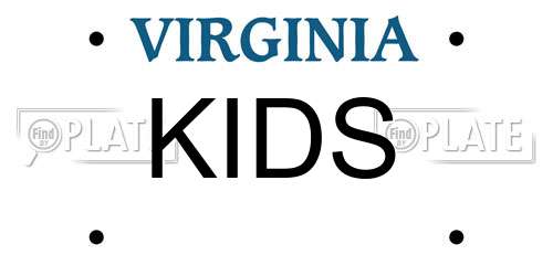 KIDS Virginia License Plate