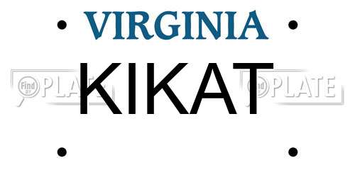 KIKAT Virginia License Plate
