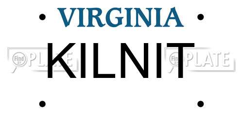 KILNIT Virginia License Plate