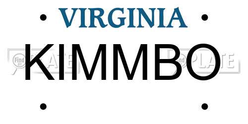 KIMMBO Virginia License Plate