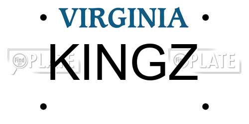 KINGZ Virginia License Plate
