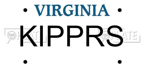 KIPPRS Virginia License Plate