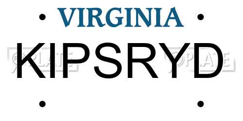 KIPSRYD Virginia License Plate