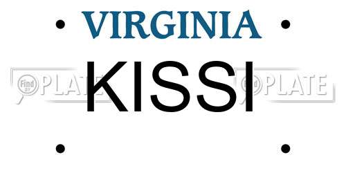 KISSI Virginia License Plate