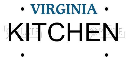 KITCHEN Virginia License Plate