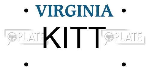 KITT Virginia License Plate