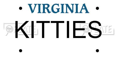 KITTIES Virginia License Plate