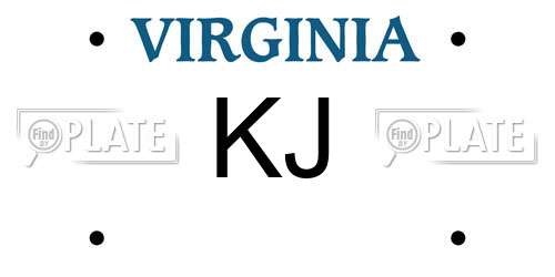 KJ Virginia License Plate