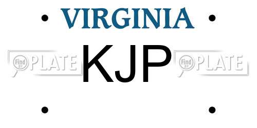 KJP Virginia License Plate
