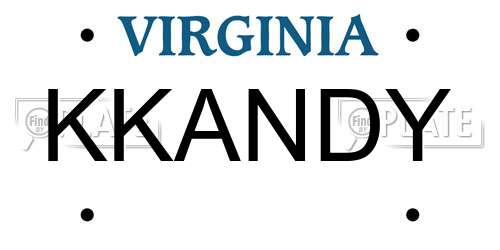 KKANDY Virginia License Plate