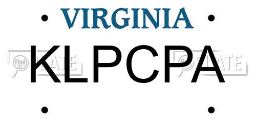 KLPCPA Virginia License Plate