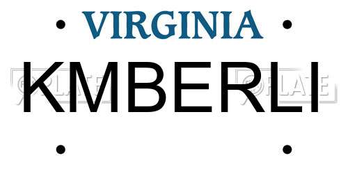 KMBERLI Virginia License Plate