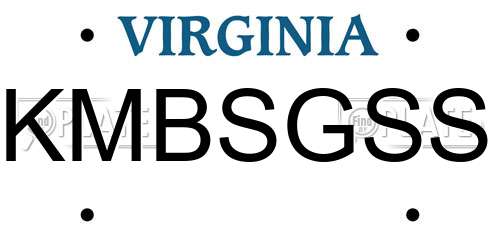 KMBSGSS Virginia License Plate