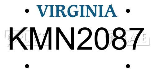 KMN2087 Virginia License Plate