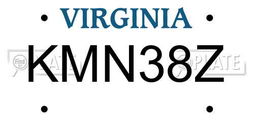 KMN38Z Virginia License Plate