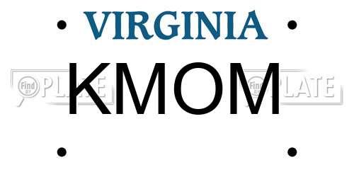 KMOM Virginia License Plate