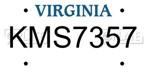 KMS7357 Virginia License Plate