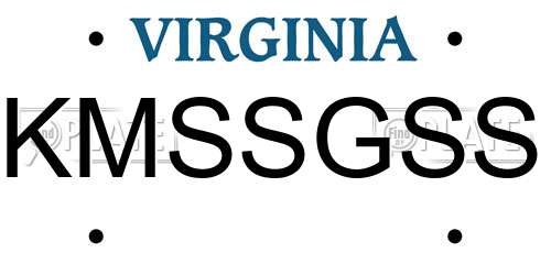 KMSSGSS Virginia License Plate