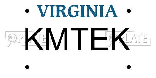 KMTEK Virginia License Plate